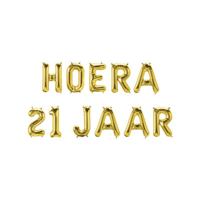 Paperdreams Folienballongirlande – Hurra 21 Jahre