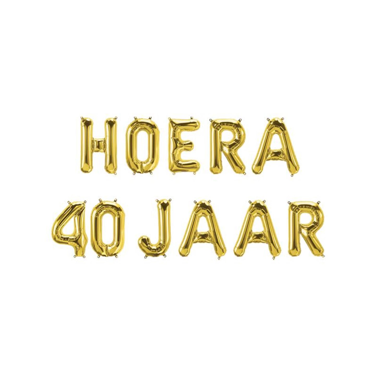 Paperdreams Folienballongirlande – Hurra 40 Jahre