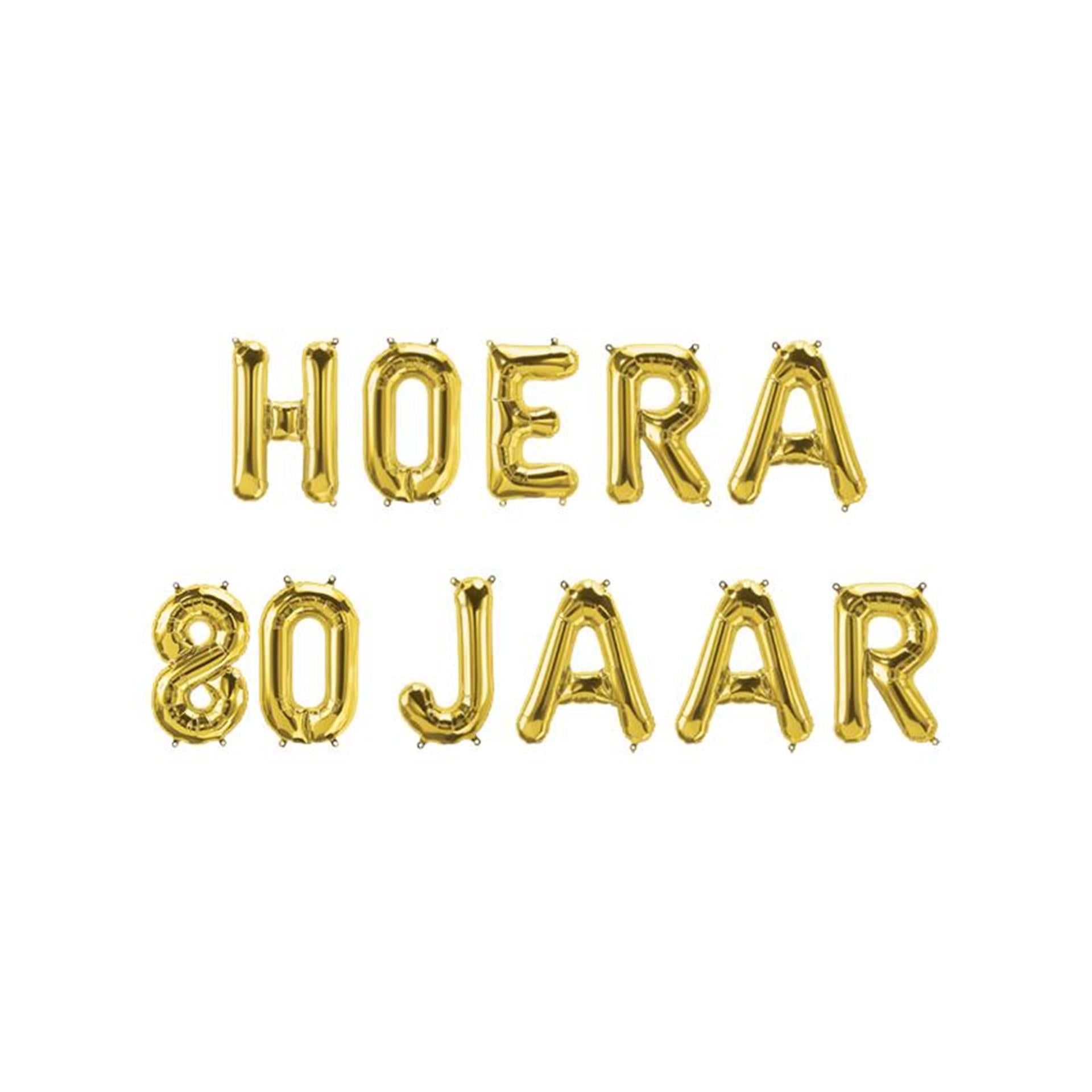 Paperdreams Folienballongirlande – Hurra 80 Jahre