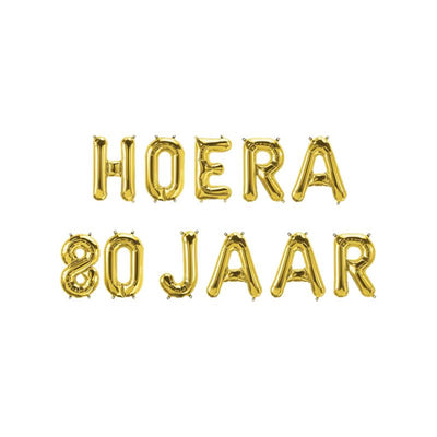 Paperdreams Folienballongirlande – Hurra 80 Jahre