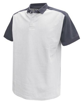 Dassy Poloshirt Cesar Baumwolle weiß grau m