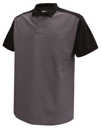 Dassy Poloshirt Cesar Baumwolle grau schwarz l