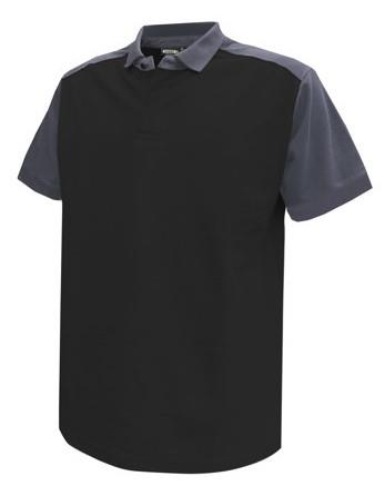 Dassy Poloshirt Cesar Baumwolle schwarz grau s