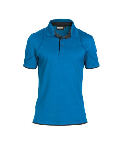 Dassy Polo Orbital Azurblau Grau XS