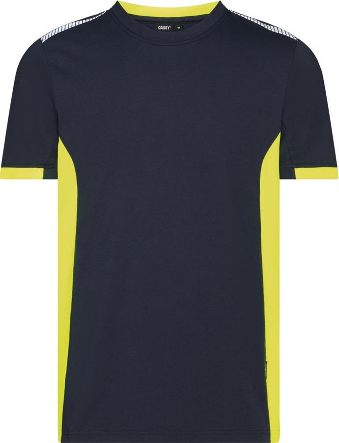 Dassy T-Shirt Tampico Nachtblau fluoreszierend gelb s