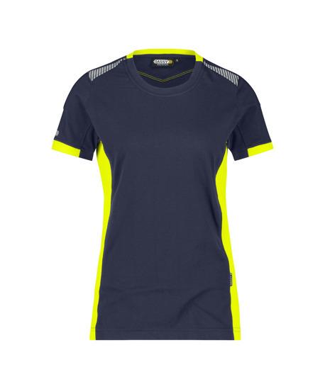 Dassy T-Shirt Tampico Damen Nachtblau fluoreszierend gelb s