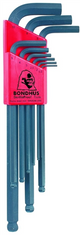 Bondhus Inbusschlüsselsatz blx9m lang + Kugelkopf