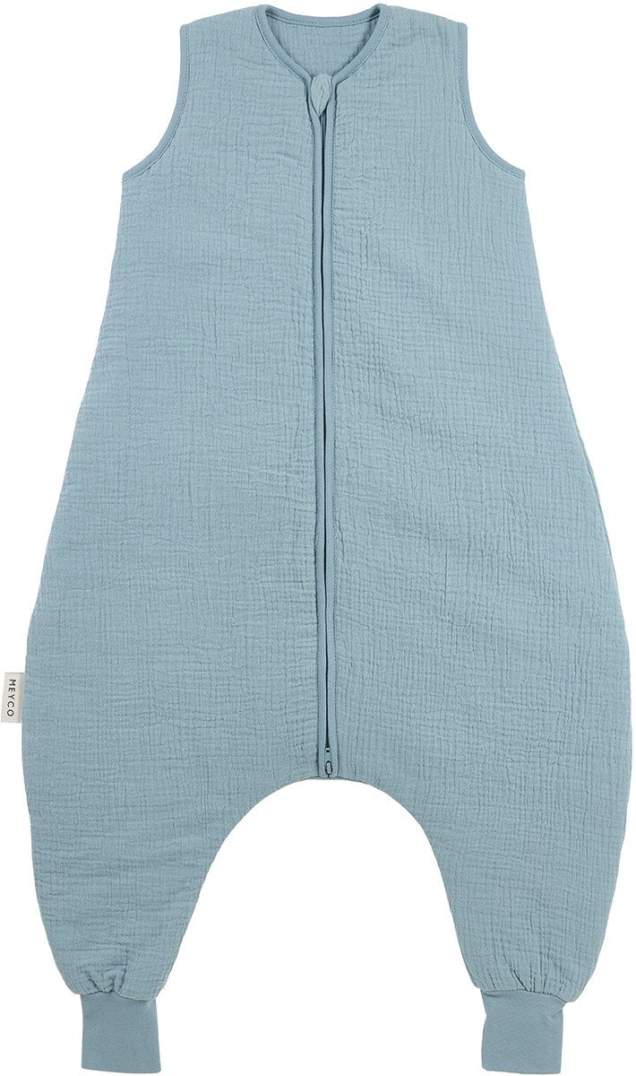 Meyco Baby Uni Baby-Winterschlaf-Overall-Pullover – vorgewaschen, hydrophil – Jeansblau – 92 cm – 2,0 Tog