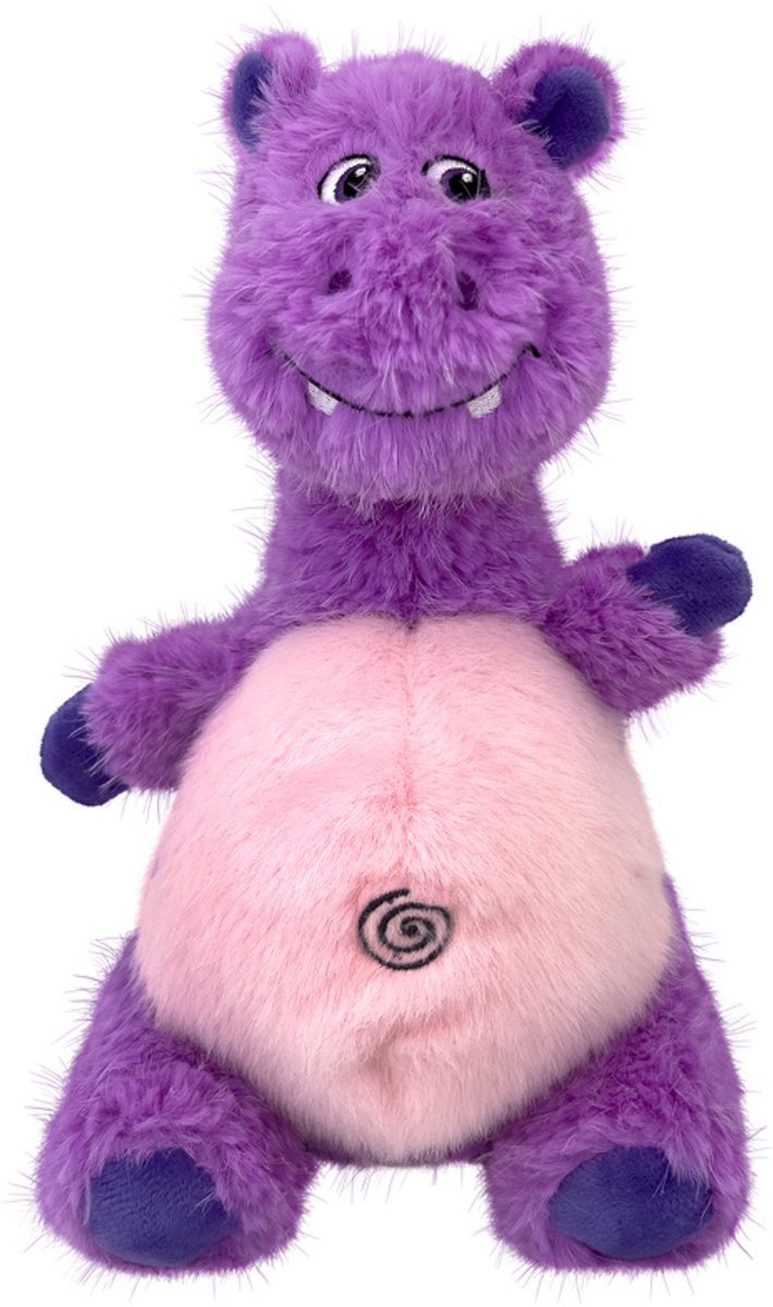 Kong Knots Belly Hippo - Kuscheltier - Lila Rosa M L