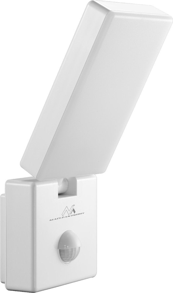 Maclean mce516 w – LED-Außenleuchte mit Pir-Bewegungsmelder – 10 W – 800 lm – 4000 K – IP65 – Weiß