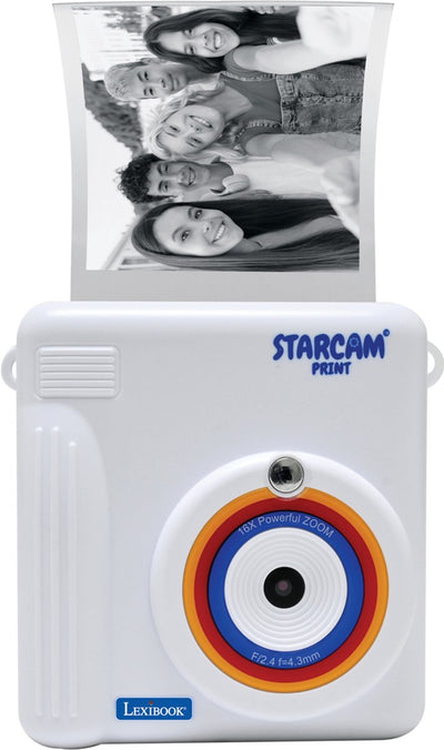 Lexibook starcam® print, Kamerapaket mit Sofortdrucker, 3 Papierrollen und Tragegurt