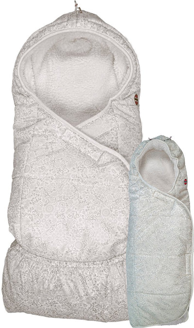 Lodger Wrapper - Wickeldecke für Autositz - Weiß - 0-9 Monate - winddicht warm - Babyschal