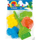 Strandsandkasten-Set 6-teiliger farbig