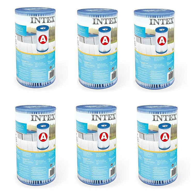 Intex 29000 Filterpatrone Typ A 6 Stücke für Schwimmbad 244 305 366 cm