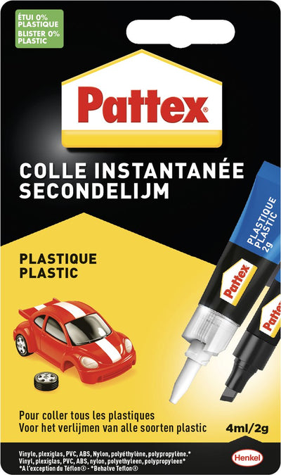 Pattex 1002444 – Sekundenkleber für Kunststoffe | 12 Stück