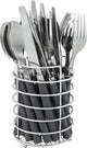 Bo-Camp - Besteckset - im Korb - Edelstahl - 24-teilig - 6 Personen - Grau