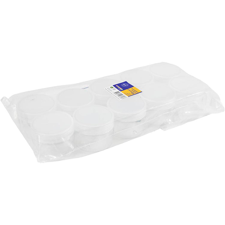 Creativ Company Kunststoff-Vorratsdosen, H: 5 cm, T 6,5 cm, 110 ml, 10 Stück 1 Box
