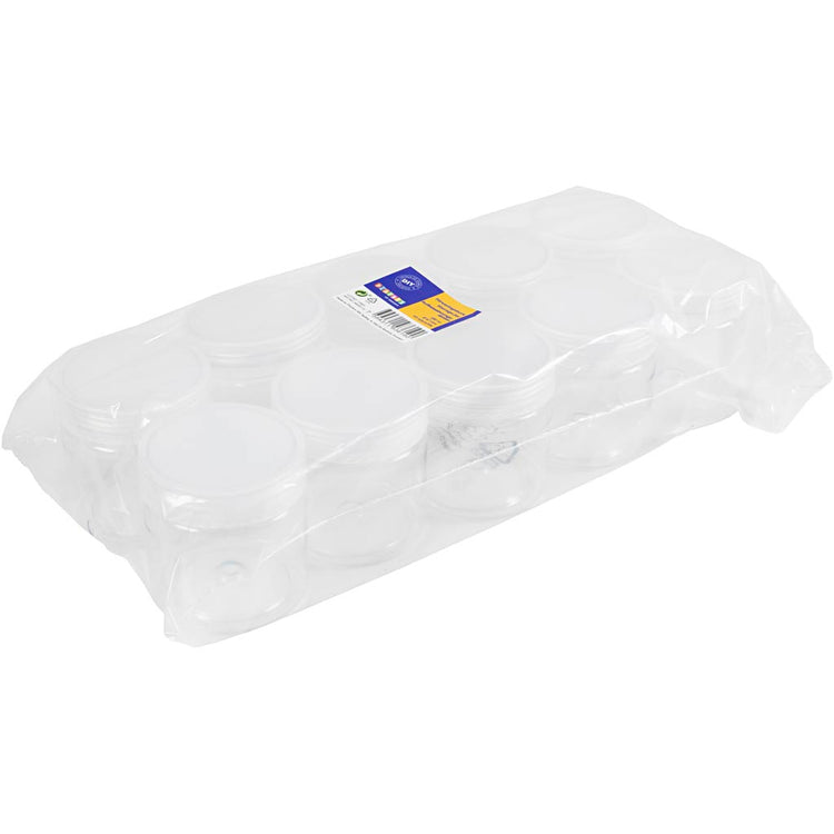Creativ Company Vorratsdosen aus Kunststoff, H: 7 cm, T 6,5 cm, 180 ml, 10 Stück 1 Karton