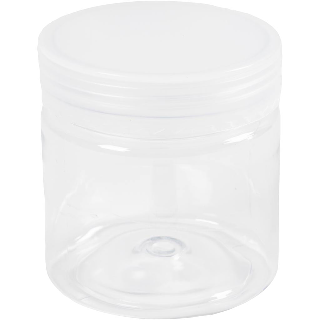 Creativ Company Vorratsdosen aus Kunststoff, H: 7 cm, T 6,5 cm, 180 ml, 10 Stück 1 Karton