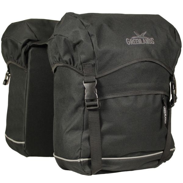 Greenlands Doppelte Fahrradtasche Reisetasche 40 Liter 30 x 37 x 17 (2x) schwarz