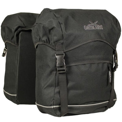 Greenlands Doppelte Fahrradtasche Reisetasche 40 Liter 30 x 37 x 17 (2x) schwarz