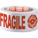 Verpackungsband tesa fragile 12 m weiß, rot