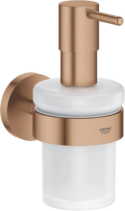 Grohe Start Seifenspender mit Halter – Wandmontage – Glasmetall – 160 ml – gebürsteter warmer Sonnenuntergang