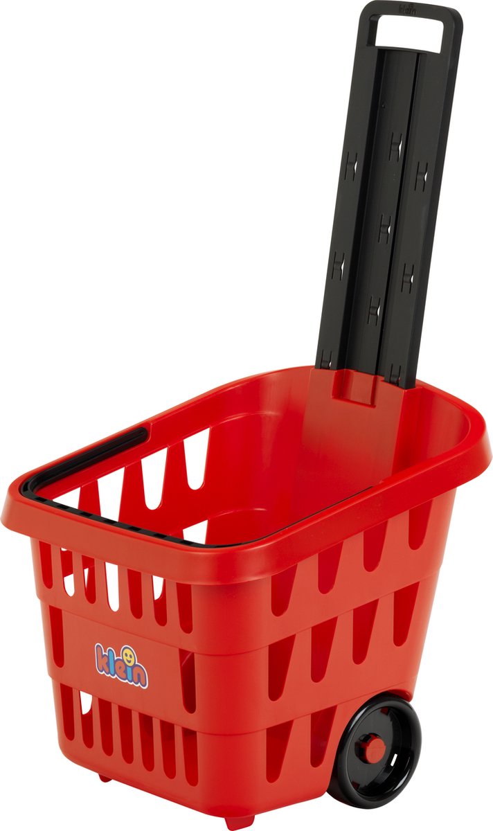 Klein Toys MM Einkaufskorb - inkl. praktischer Tragegriff und ausziehbarer Griff – rot schwarz
