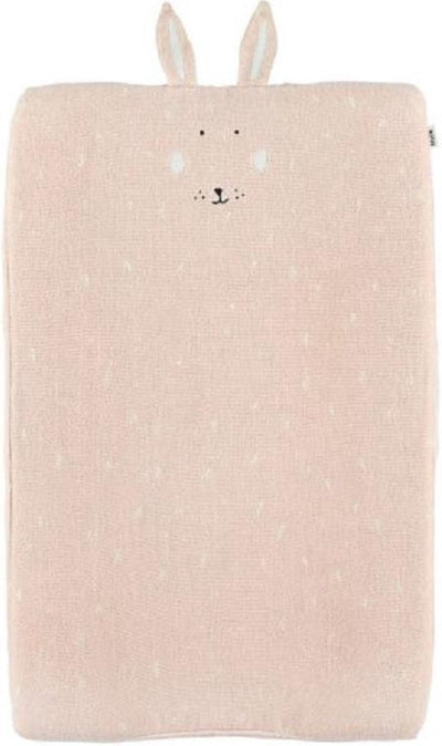 Trixie Bezug für Wickelauflage – mrs. Kaninchen – weiche Wickelauflage 70 x 45 cm – 100 % Bio-Baumwolle – rosa