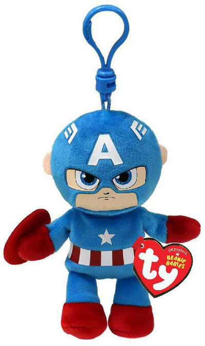 Ty Beanie Boo Keychain - Marvel Captain America