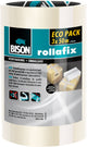 Bison 3 Rollen Rollafix Verpackungsband transparent Vorteilspack 50 Meter x 5 cm, von Hand abreißbar, starkes Verpackungsband
