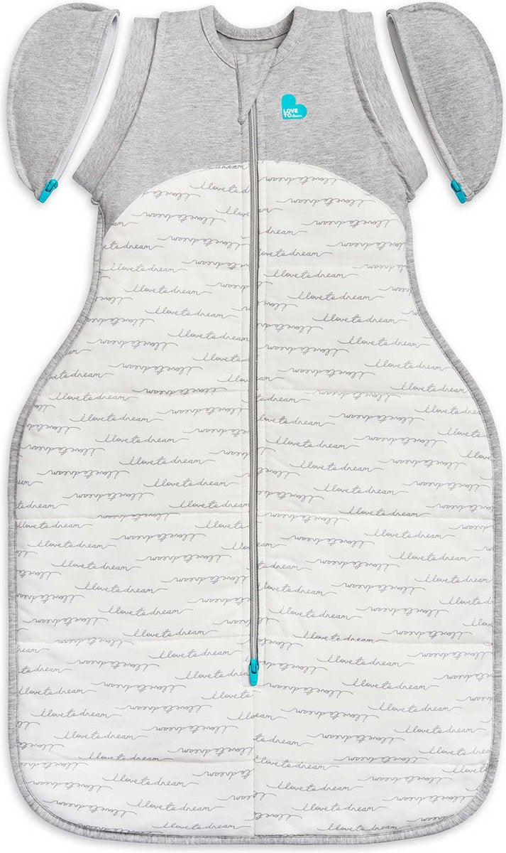 Love to dream™ Babyschlafsack swaddle up™ – Reduziertes Pucken – Baby 3–6 Monate – 6–8,5 kg – Winter – Weiß