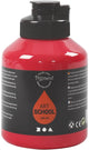 Creativ Company Acrylfarbe, seidenmatt, halbtransparent, Primärrot, 500 ml 1 Flasche