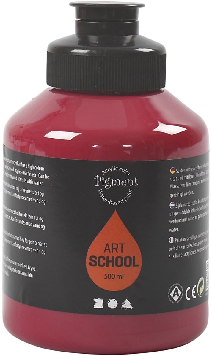 Creativ Company Acrylfarbe, halbglänzende, halbtransparente, dunkle Roille, 500 ml 1 Flasche