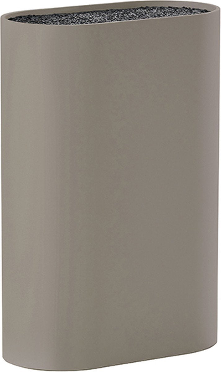 Zone Denmark Singles Messerblock – Messerhalter – Universal – 17 x 9 x 24 cm – Taupe – Kunststoff – Kochen – Küche – Küchenmesser-Zubehör – oval
