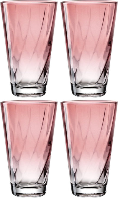 Leonardo Twist Trinkglas 300ml Rose - Set 4