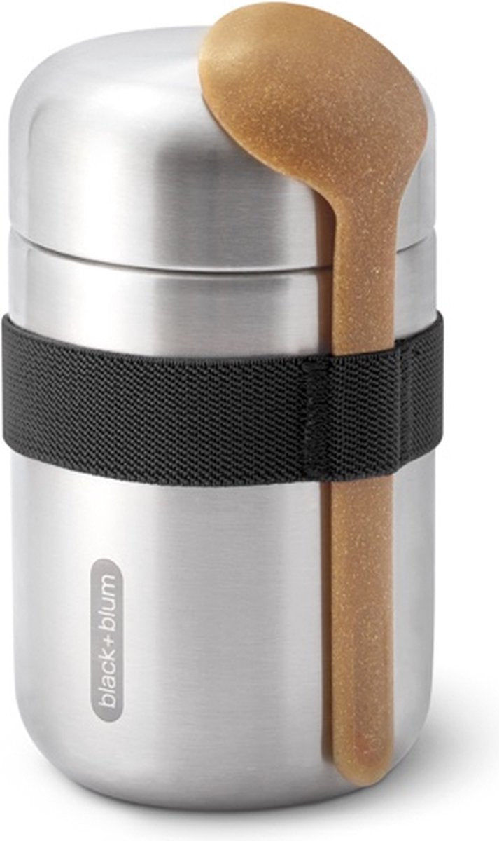 Black Blum Black+Blum Edelstahl-Thermosbehälter für Lebensmittel – 400 ml – Schwarz