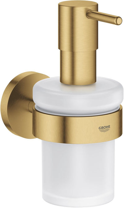 Grohe Start Seifenspender mit Halter – Wandmontage – Glasmetall – 160 ml – gebürstet Cool Sunrise