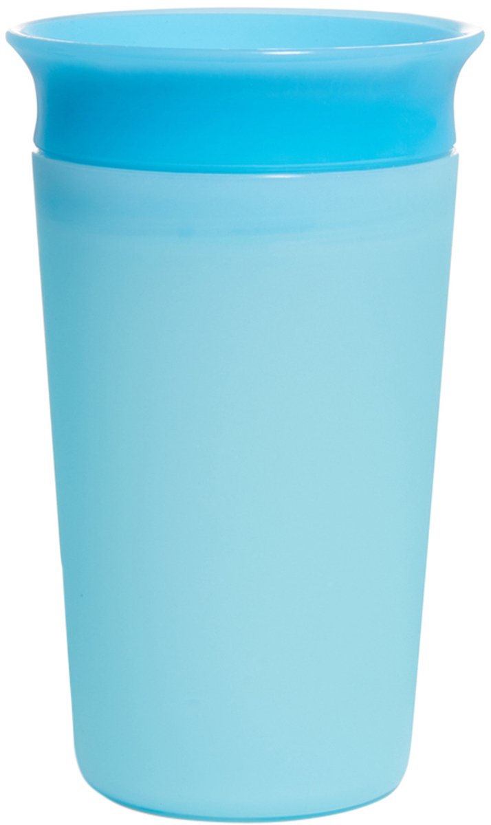 Munchkin Miracle Anti-Leck 360° Trinkbecher – Trinkbecher – Farbwechsel – hitzeempfindlich – Übungsbecher für Baby und Kind – 266 ml – Blau
