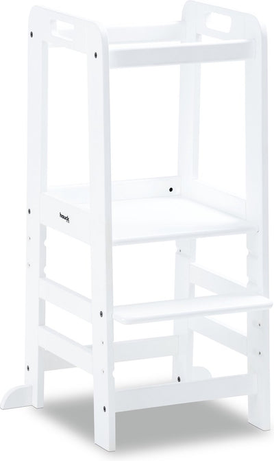 Hauck Learn n Explore – Lernturm – Stufe – FSC®-Mix-zertifiziertes Buchenholz – Weiß