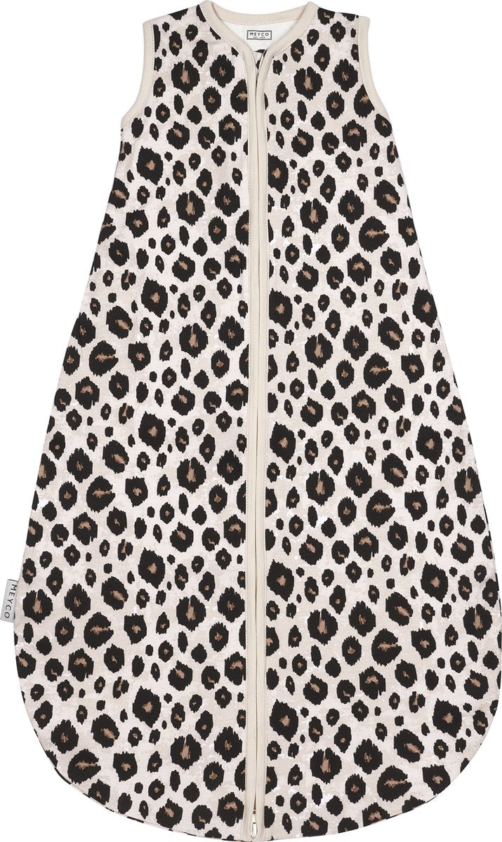 Meyco Baby Leopard Baby Sommerschlafsack rund – Sand Melange – 98 cm – 0,5 Tog