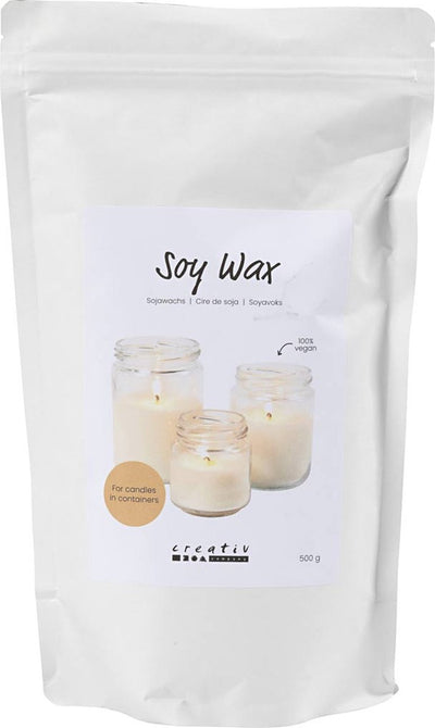 Creativ Company Sojawachs, für Kerzen im Glas, Creme, 250 gr 1 Box