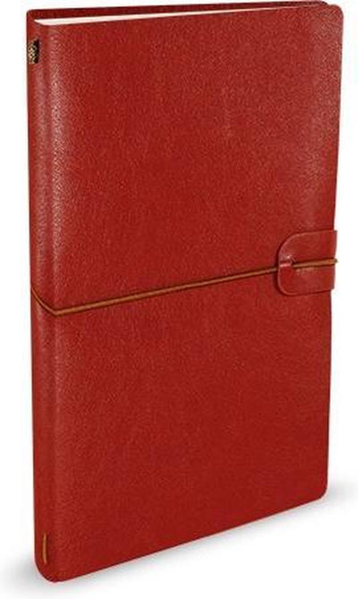 Peter Pauper Notizbuch – Voyager – Ledereinband – Burgunderrot – mit Kordelzugverschluss – 12 x 20 cm