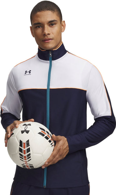 Under Armour M Challenger Track Jacket-Wht Herren-Sportweste – Weiß – Mitternachtsmarine