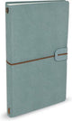 Peter Pauper Notizbuch – Voyager – Ledereinband – hellblau – mit Kordelzugverschluss – 12 x 20 cm