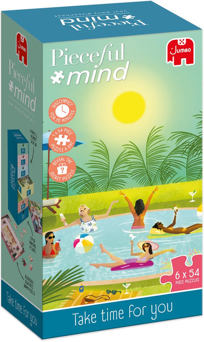 Jumbo Pieceful Mind – Nimm dir Zeit für dich – Puzzle – 6 Puzzles à 54 Teile – Achtsamkeitsübung – Entspannungsgeschenk – ab 14 Jahren