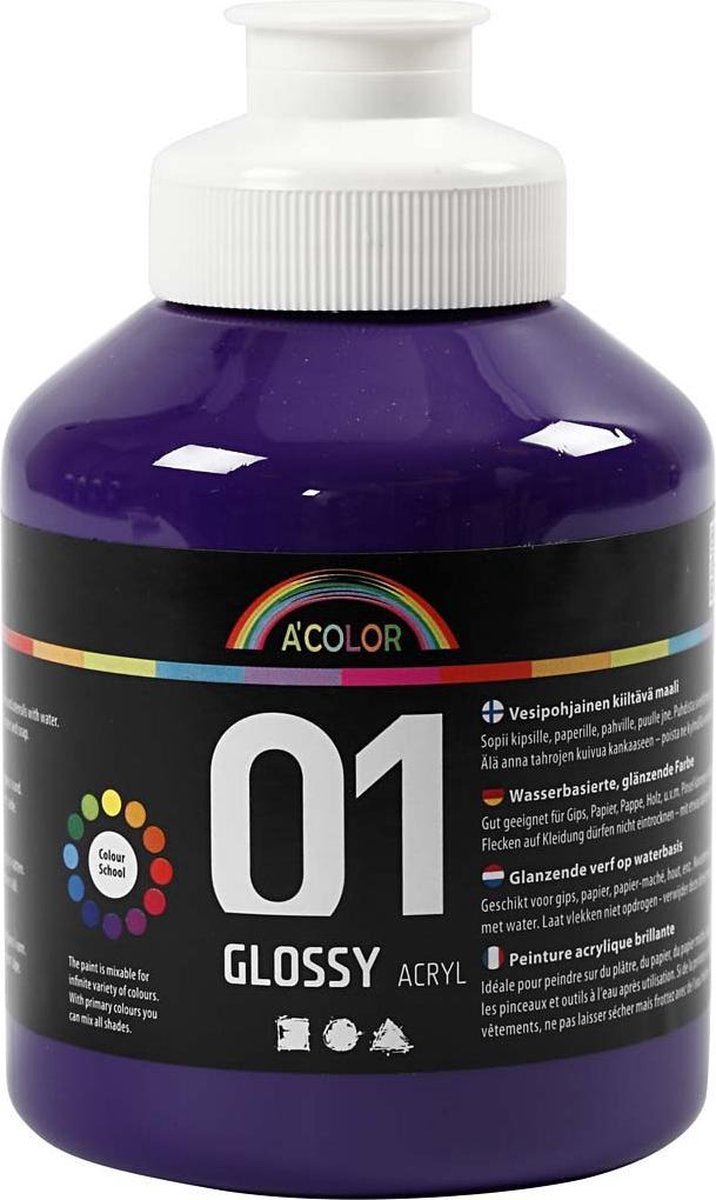Creativ Company Acrylfarbe glänzend, violett, 500 ml 1 Flasche
