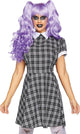 Kariertes Babydoll-Kleid von Leg Avenue