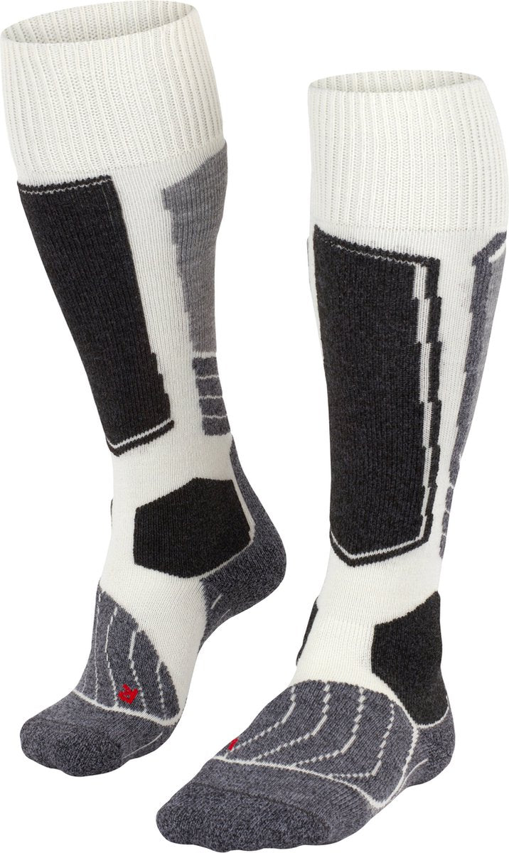 Falke sk1 warme dicke Wolle Funktionsmaterial Skisocken Damen Weiß - Größe 35-36