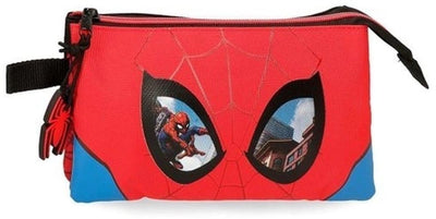 Jim Jam Federmäppchen Marvel Spiderman Stiftetui 3 Fächer mit 2 Reißverschlüssen